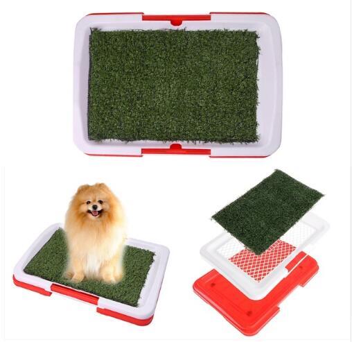3 Layers Large Dog Pet Potty Training Pee Pad Mat Puppy Tray Grass Toilet Simulation Lawn For Indoor Potty Training Pet Supply - Palooza Pets