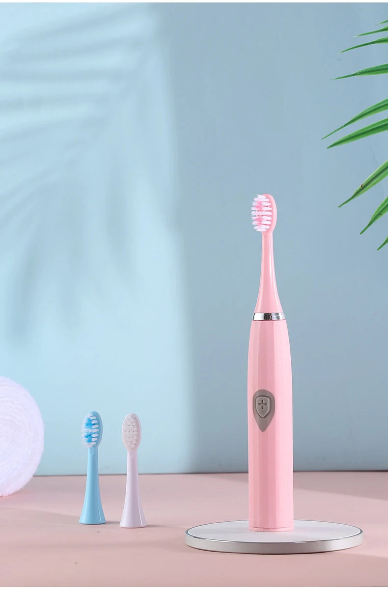 Electric Toothbrush for Adults Soft DuPont Bristle Portable Battery Toothbrush IPX7 Waterproof Intelligent Effective Oral Care