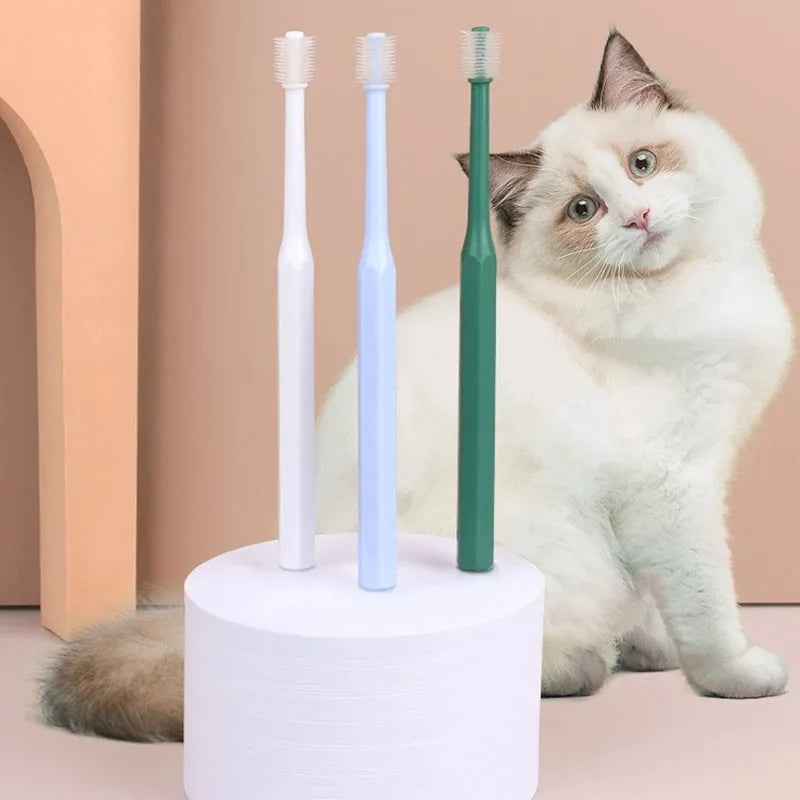 360 Degrees Pet Toothbrush Cat Brush Addition Bad Breath Tartar Teeth Care Dog Cat Cleaning Mouth Dog Cat Cleaning Supplies