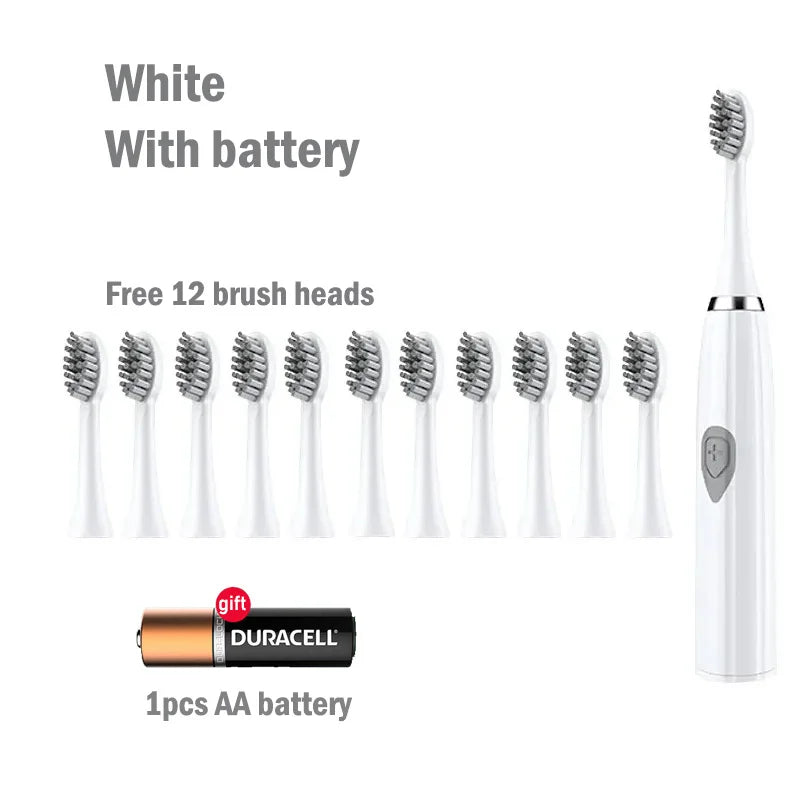 Electric Toothbrush for Adults Soft DuPont Bristle Portable Battery Toothbrush IPX7 Waterproof Intelligent Effective Oral Care