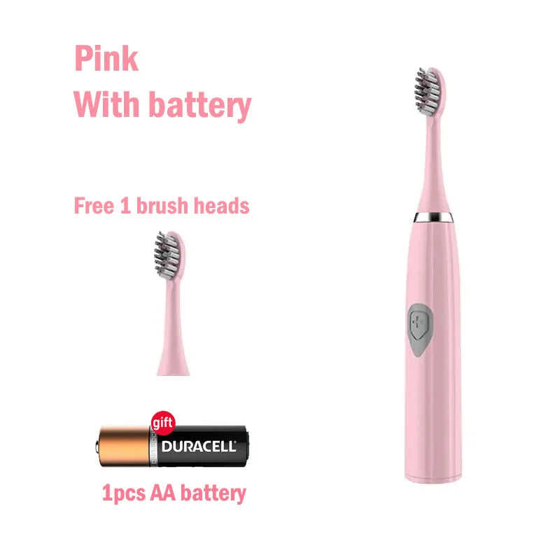 Electric Toothbrush for Adults Soft DuPont Bristle Portable Battery Toothbrush IPX7 Waterproof Intelligent Effective Oral Care