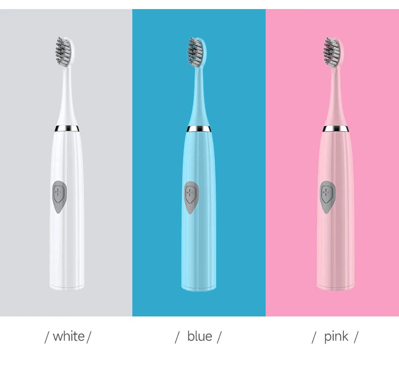 Electric Toothbrush for Adults Soft DuPont Bristle Portable Battery Toothbrush IPX7 Waterproof Intelligent Effective Oral Care