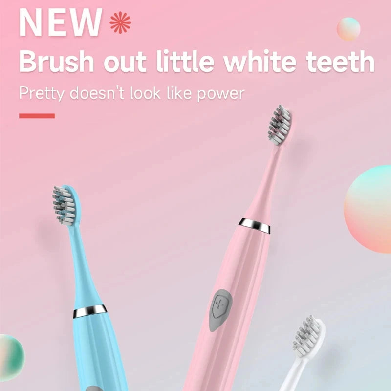 Electric Toothbrush for Adults Soft DuPont Bristle Portable Battery Toothbrush IPX7 Waterproof Intelligent Effective Oral Care