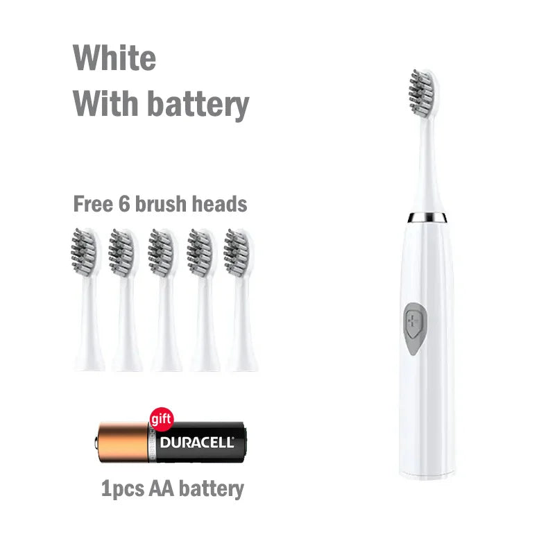 Electric Toothbrush for Adults Soft DuPont Bristle Portable Battery Toothbrush IPX7 Waterproof Intelligent Effective Oral Care