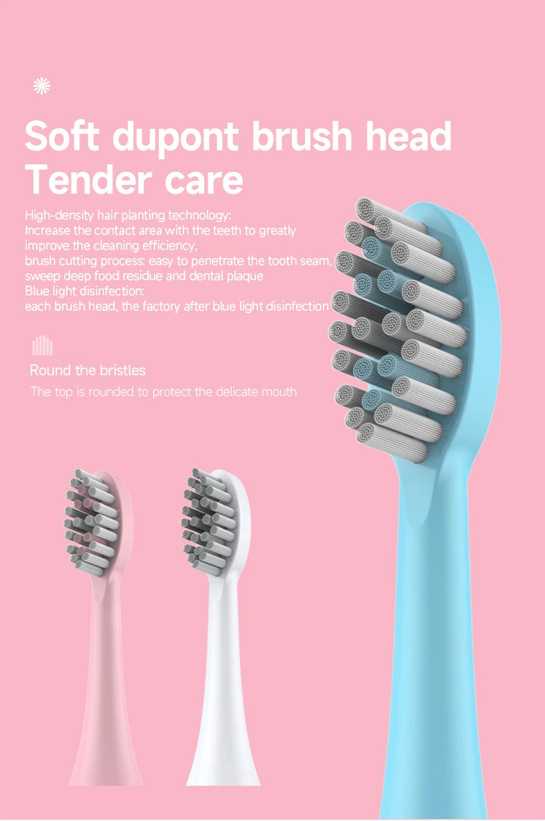 Electric Toothbrush for Adults Soft DuPont Bristle Portable Battery Toothbrush IPX7 Waterproof Intelligent Effective Oral Care
