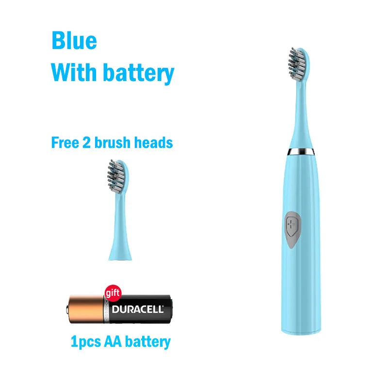 Electric Toothbrush for Adults Soft DuPont Bristle Portable Battery Toothbrush IPX7 Waterproof Intelligent Effective Oral Care