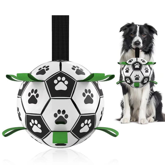 Interactive Dog Football Toy Soccer Ball Inflated Training Toy For Dogs Outdoor Border Collie Balls For Large Dogs Pet Supplies - Palooza Pets