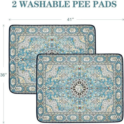 Qeils Washable Pee Pads For Dogs, 2 Pack Reusable Puppy Pads 36x41  Super Absorbent Leakproof Dog Training Pads, Non-Slip Potty Pads For Floor, Crate, Couch, Whelping Pads Litter Mat Pet Supplies - Palooza Pets