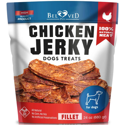 Chicken Jerky Dog Treats 1.5 Lb Human Grade Pet Snacks Grain Free Organic Meat All Natural High Protein Dried Strips Best Chews For Training Small & Large Dogs - Palooza Pets