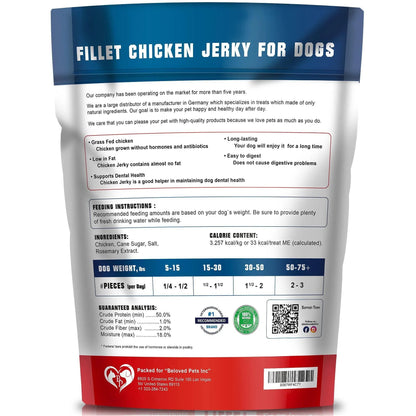 Chicken Jerky Dog Treats 1.5 Lb Human Grade Pet Snacks Grain Free Organic Meat All Natural High Protein Dried Strips Best Chews For Training Small & Large Dogs - Palooza Pets