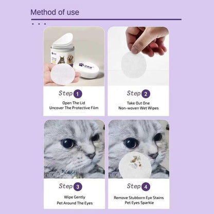 Pet Eye Wipes, 200 Wipes  Can Pet Eye CleaningWipes, Tear Stain Removing Wipe, Pet Eye Wipesfor Dogs And Cats, Pets Eye Wipes, Pet Suppliesgentle - Palooza Pets