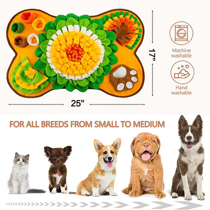 Large Snuffle Mat For Dogs Pet Interactive Training And Stress Relief Sniff Mat Feeding Mat Slow Feeder Dog Treat Mat Dog Toys - Palooza Pets