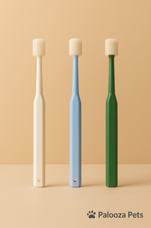 360° Pet Toothbrush for Cats & Dogs – Dual-Head Design for Deep Cleaning, Tartar & Bad Breath Removal | Gentle Oral Care for Pets