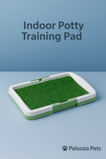 3-Layer Indoor Dog Potty Training System with Grass Mat, Leak-Proof Tray & Odor Control Pad - Palooza Pets