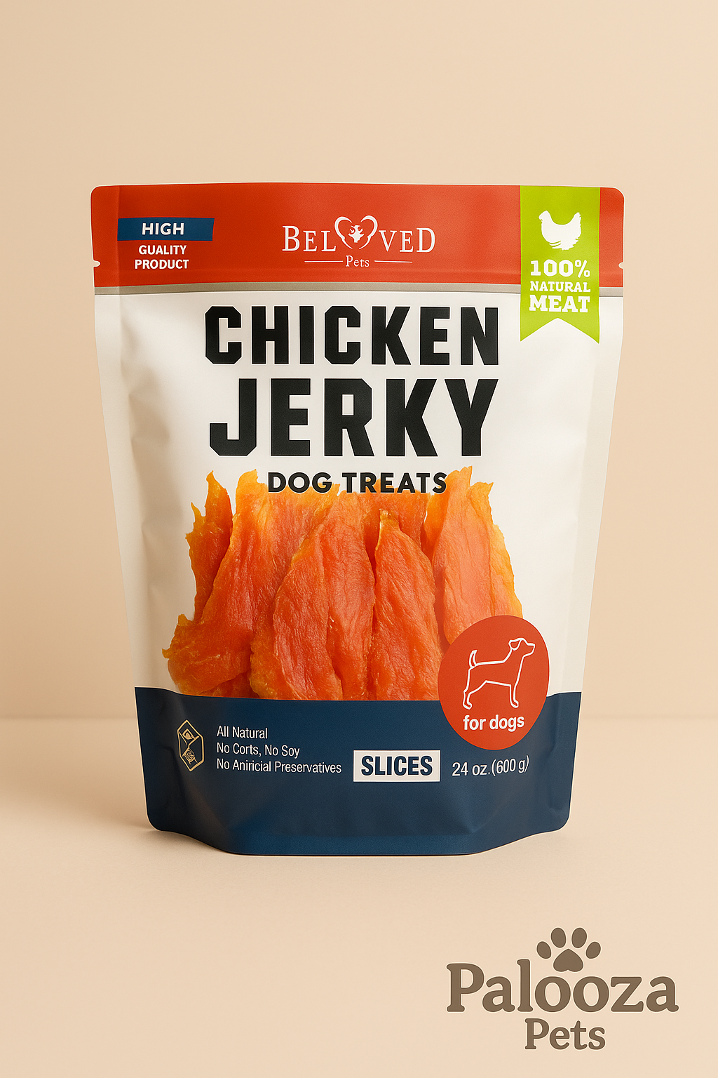 Palooza Pets Chicken Jerky Dog Treats – 1.5 lb | Premium Human-Grade Dog Treats | 100% Chicken | Grain-Free | Made for All Breeds - Palooza Pets