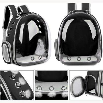 Cat Pet Carrier Backpack Transparent Capsule Bubble Pet Backpack Small Animal Puppy Kitty Bird Breathable Pet Carrier for Travel - Palooza Pets