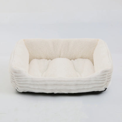 Bed for Dog Cat Pet Square Plush Kennel Medium Small Dog Sofa Bed Cushion Pet Calming Dog Bed House Pet Supplies Winter