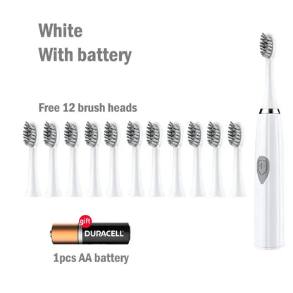 Electric Toothbrush for Adults Soft DuPont Bristle Portable Battery Toothbrush IPX7 Waterproof Intelligent Effective Oral Care