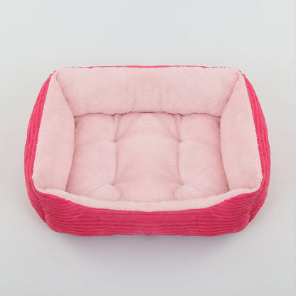 Bed for Dog Cat Pet Square Plush Kennel Medium Small Dog Sofa Bed Cushion Pet Calming Dog Bed House Pet Supplies Winter