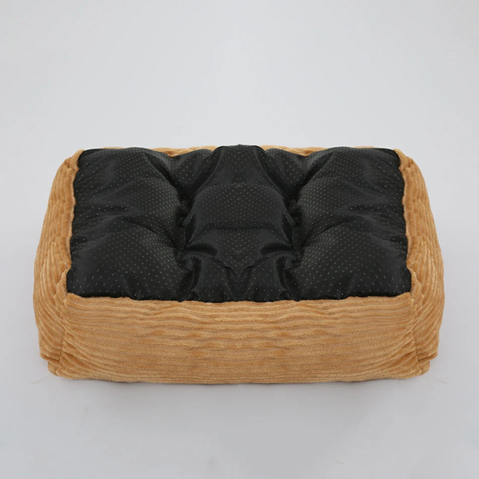 Bed for Dog Cat Pet Square Plush Kennel Medium Small Dog Sofa Bed Cushion Pet Calming Dog Bed House Pet Supplies Winter