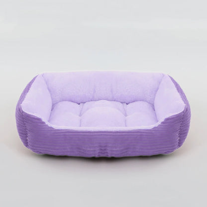 Bed for Dog Cat Pet Square Plush Kennel Medium Small Dog Sofa Bed Cushion Pet Calming Dog Bed House Pet Supplies Winter