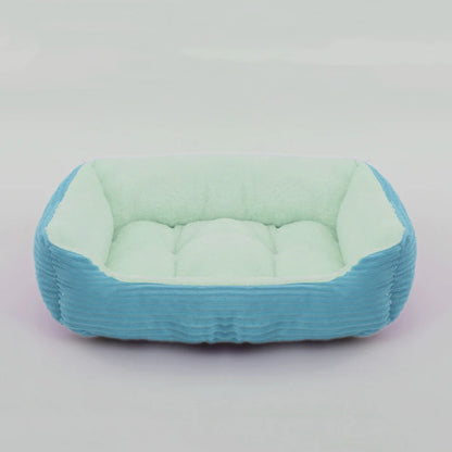 Bed for Dog Cat Pet Square Plush Kennel Medium Small Dog Sofa Bed Cushion Pet Calming Dog Bed House Pet Supplies Winter