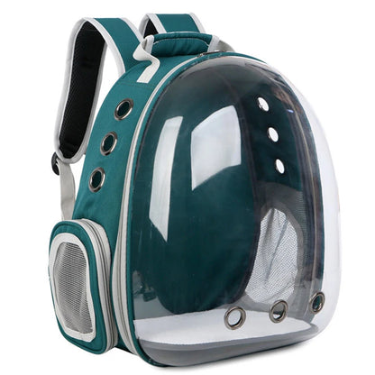 Cat Pet Carrier Backpack Transparent Capsule Bubble Pet Backpack Small Animal Puppy Kitty Bird Breathable Pet Carrier for Travel - Palooza Pets
