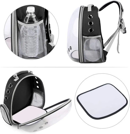 Cat Pet Carrier Backpack Transparent Capsule Bubble Pet Backpack Small Animal Puppy Kitty Bird Breathable Pet Carrier for Travel - Palooza Pets
