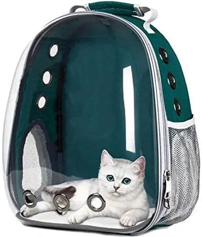 Cat Pet Carrier Backpack Transparent Capsule Bubble Pet Backpack Small Animal Puppy Kitty Bird Breathable Pet Carrier for Travel - Palooza Pets