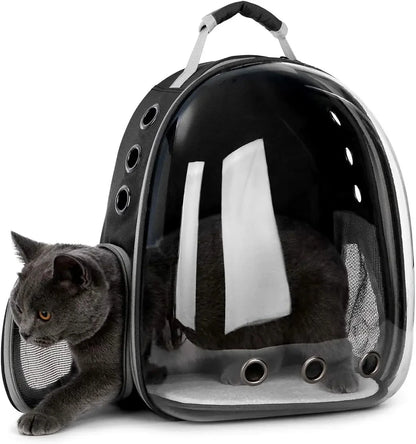 Cat Pet Carrier Backpack Transparent Capsule Bubble Pet Backpack Small Animal Puppy Kitty Bird Breathable Pet Carrier for Travel - Palooza Pets