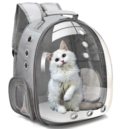 Cat Pet Carrier Backpack Transparent Capsule Bubble Pet Backpack Small Animal Puppy Kitty Bird Breathable Pet Carrier for Travel - Palooza Pets