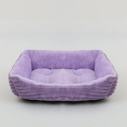 Bed for Dog Cat Pet Square Plush Kennel Medium Small Dog Sofa Bed Cushion Pet Calming Dog Bed House Pet Supplies Winter
