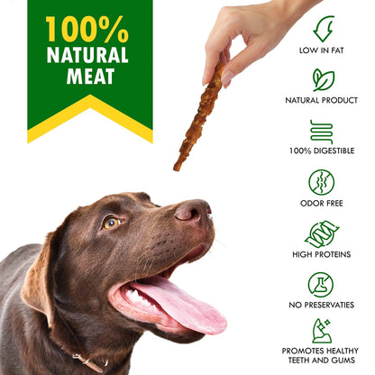 Dog Smoked Rawhide Sticks Wrapped Chicken Pet Natural Chew Treats Grain Free Organic Meat Healthy Human Grade Dried Snacks In Bulk - Palooza Pets
