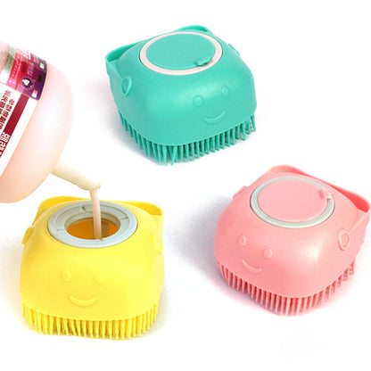 Silicone Dog Bath Massage Gloves Brush Pet Cat Bathroom Cleaning Tool Comb Brush For Dog Can Pour Shampoo Dog Grooming Supplies - Palooza Pets